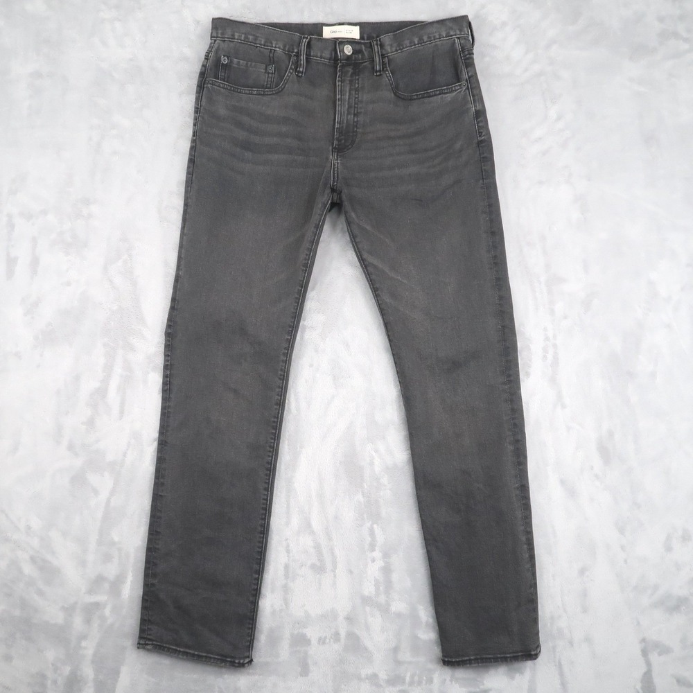 Gap Jeans Mens 31x30 Grey Slim Stretch 464631-00 Charcoal Riddle Modern Stretch